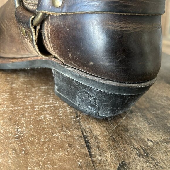 Frye 700 Buckle Harness Square Toe Moto Boots Womens 9 M - Picture 11 of 12